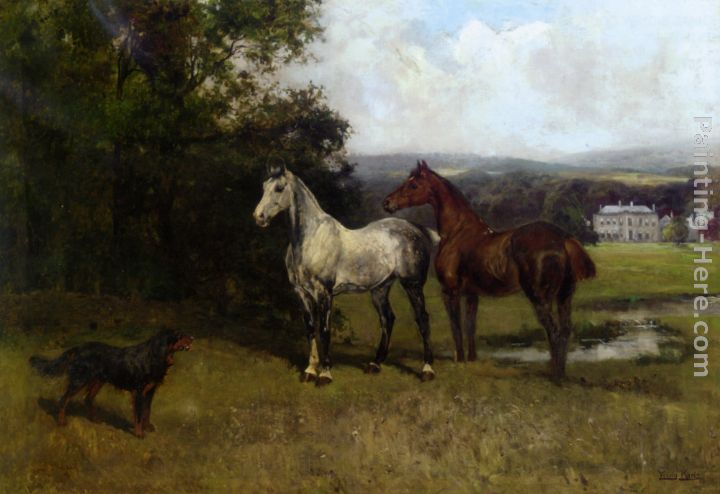 John Emms The Colonels Horses and Collie